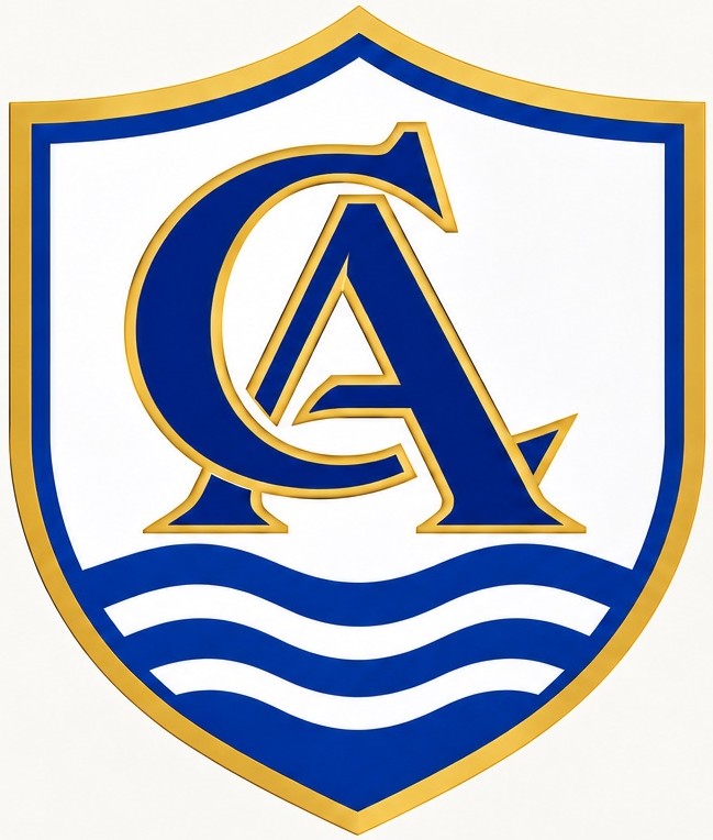 Escudo azul y blanco de Ciudad de Azuqueca